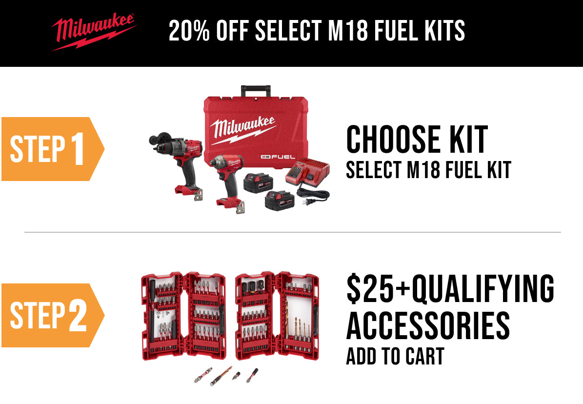 20% Off select m18 FUEL Kits
