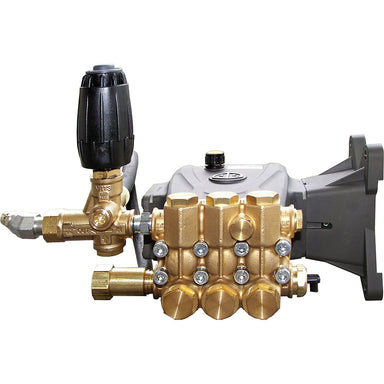 Annovi Reverberi RRV4G40D-F24 Pressure Washer Pump, Triplex, 4.0 GPM@4000 PSI, 3400 RPM, 1" Hollow Shaft with Plumbed Unloader